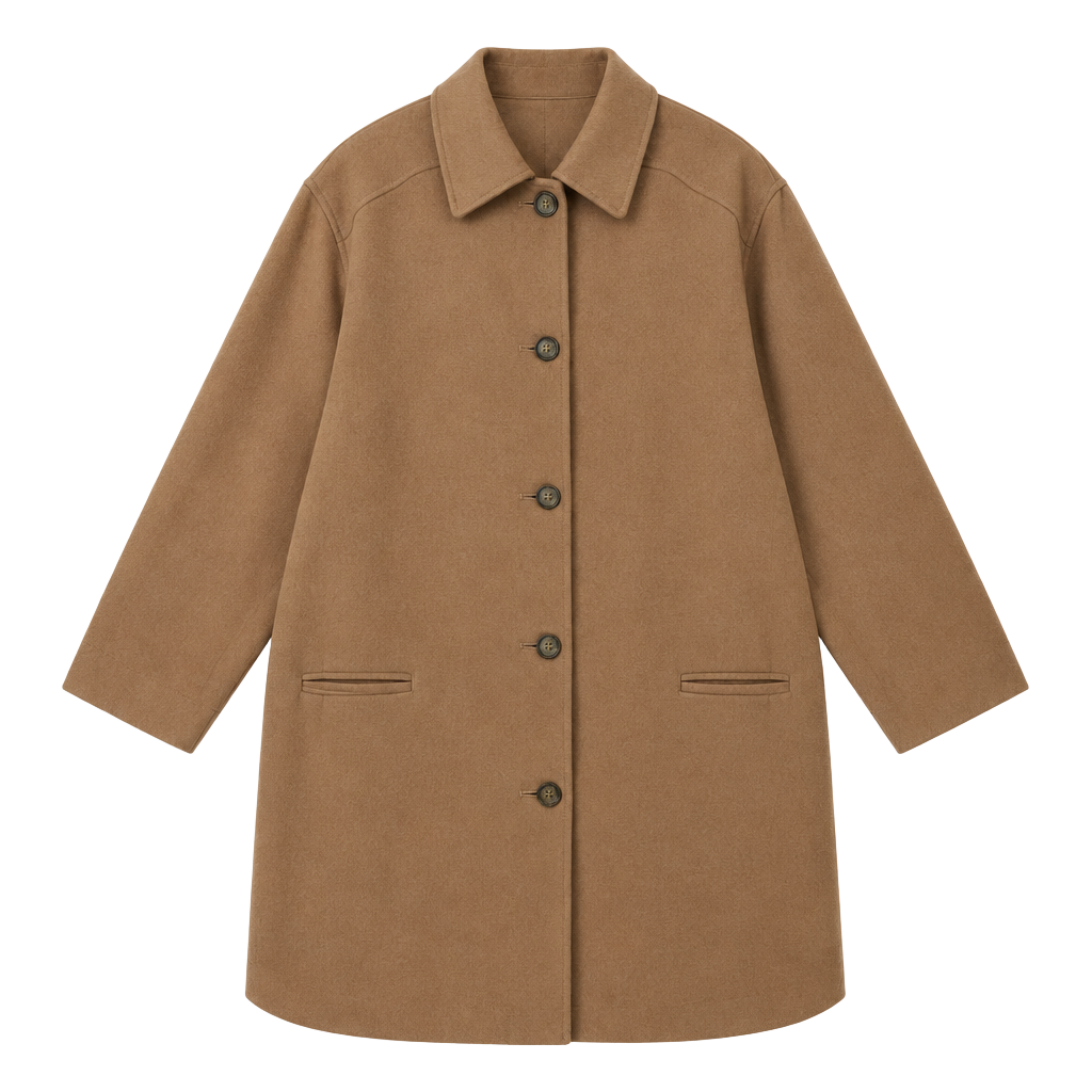 Vintage Plus Size Camel Wool Coat 1