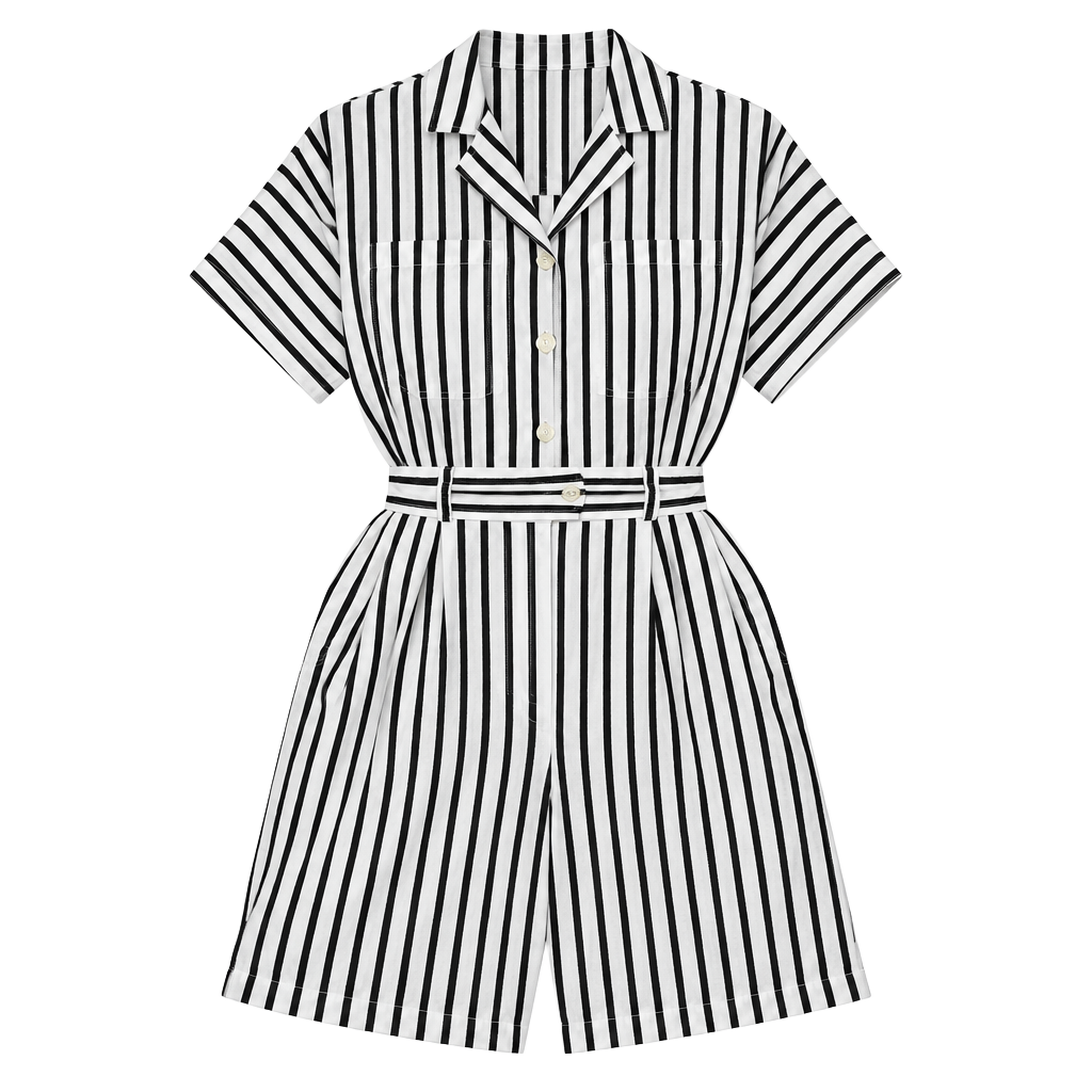 Vintage Striped Romper 1