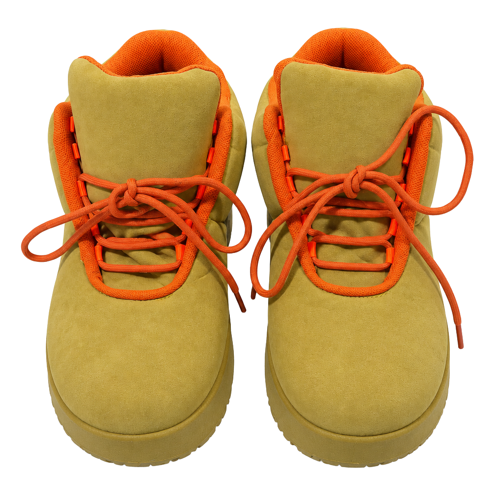 Unbranded Bread Shoes Hip Hop Thick Platform Sneakers Yellow Orange 1