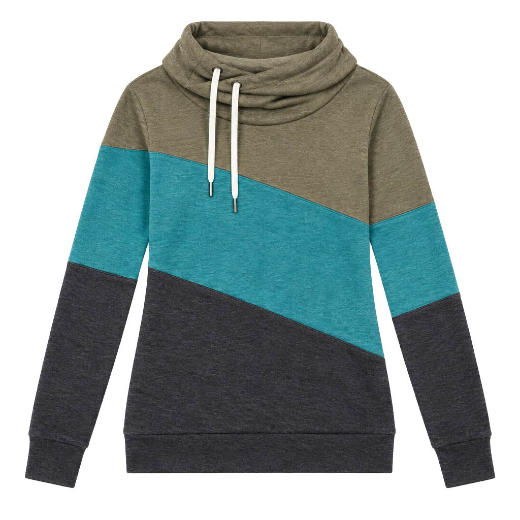 Cozy Cowl Neck Sweater in Olive, Teal, and Charcoal 1