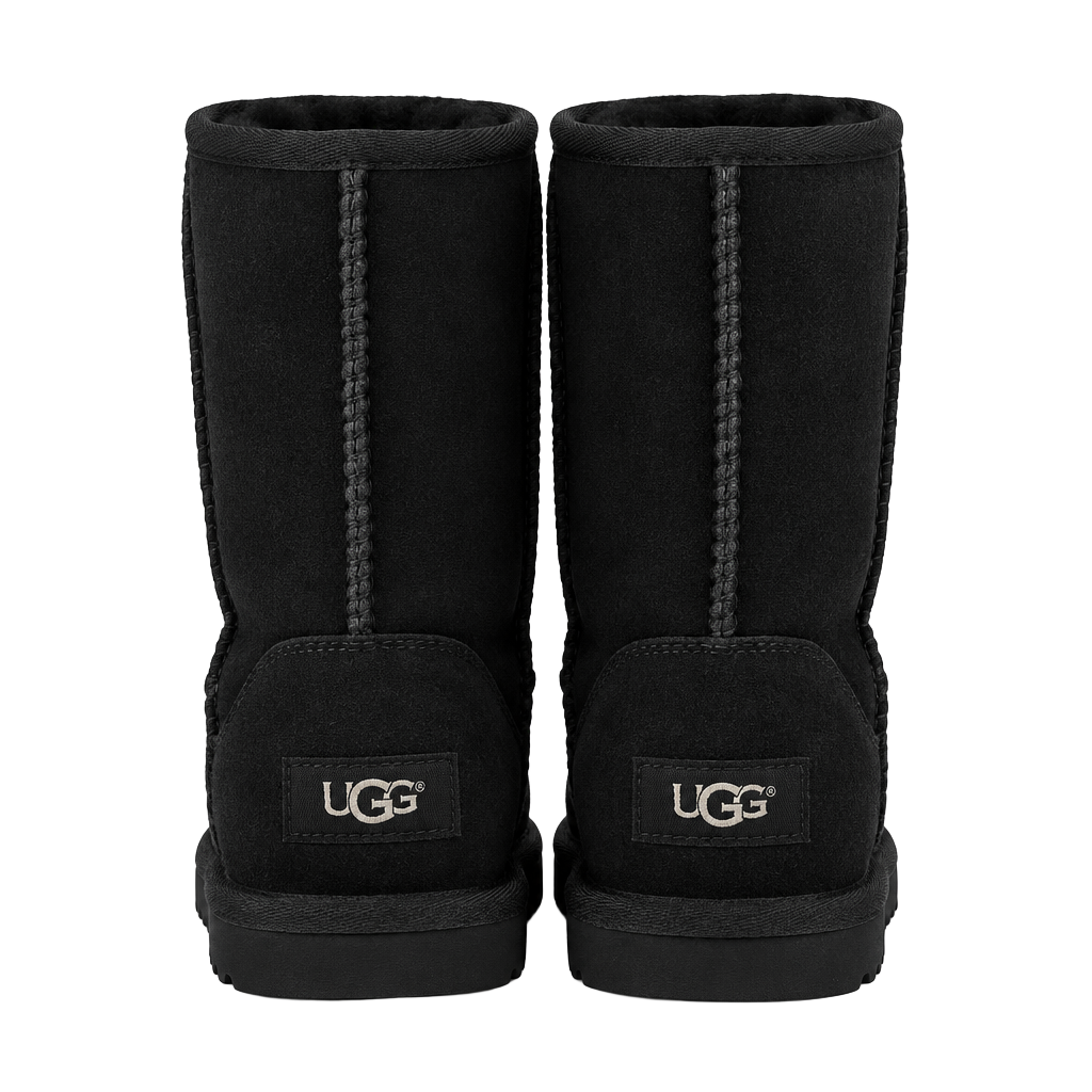 UGG Classic II Boot Size 2 Black Suede Shearling 1