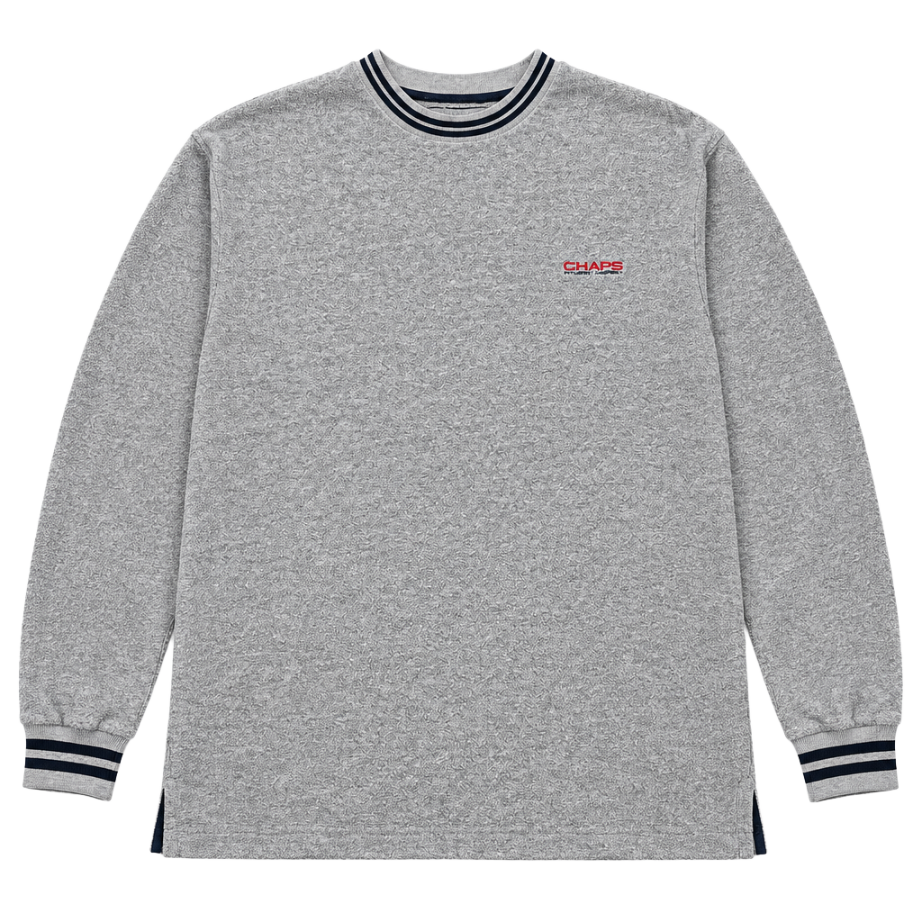 Vintage Chaps Ralph Lauren Sweatshirt Size L Gray Terry Cloth 1