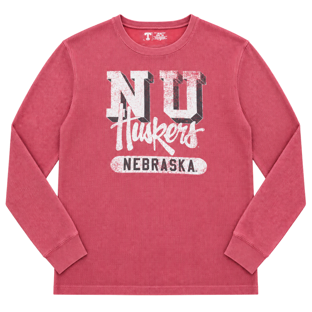 Nebraska Huskers Long Sleeve Waffle Thermal Size 2X 1