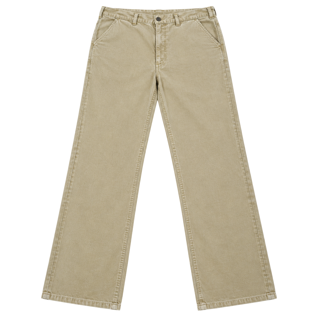 Vintage Levi's White Tab Khaki Cotton Duck Canvas Pants with Corduroy Pocket 1
