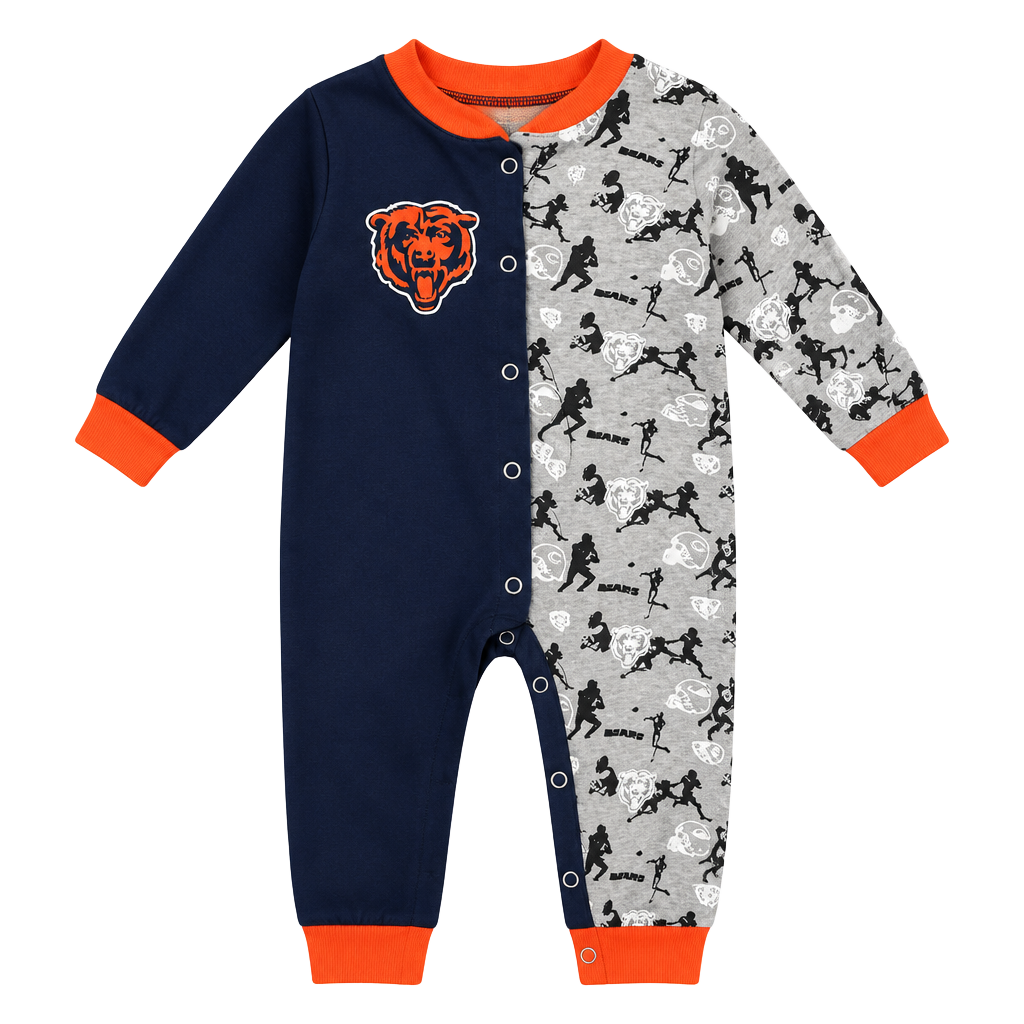 Ultra Game NFL Chicago Bears Baby Coverall Size 6-9M Blue Gray 1