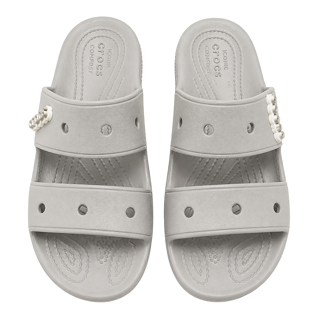 Crocs Iconic Comfort Slides Size 5M Gray 1