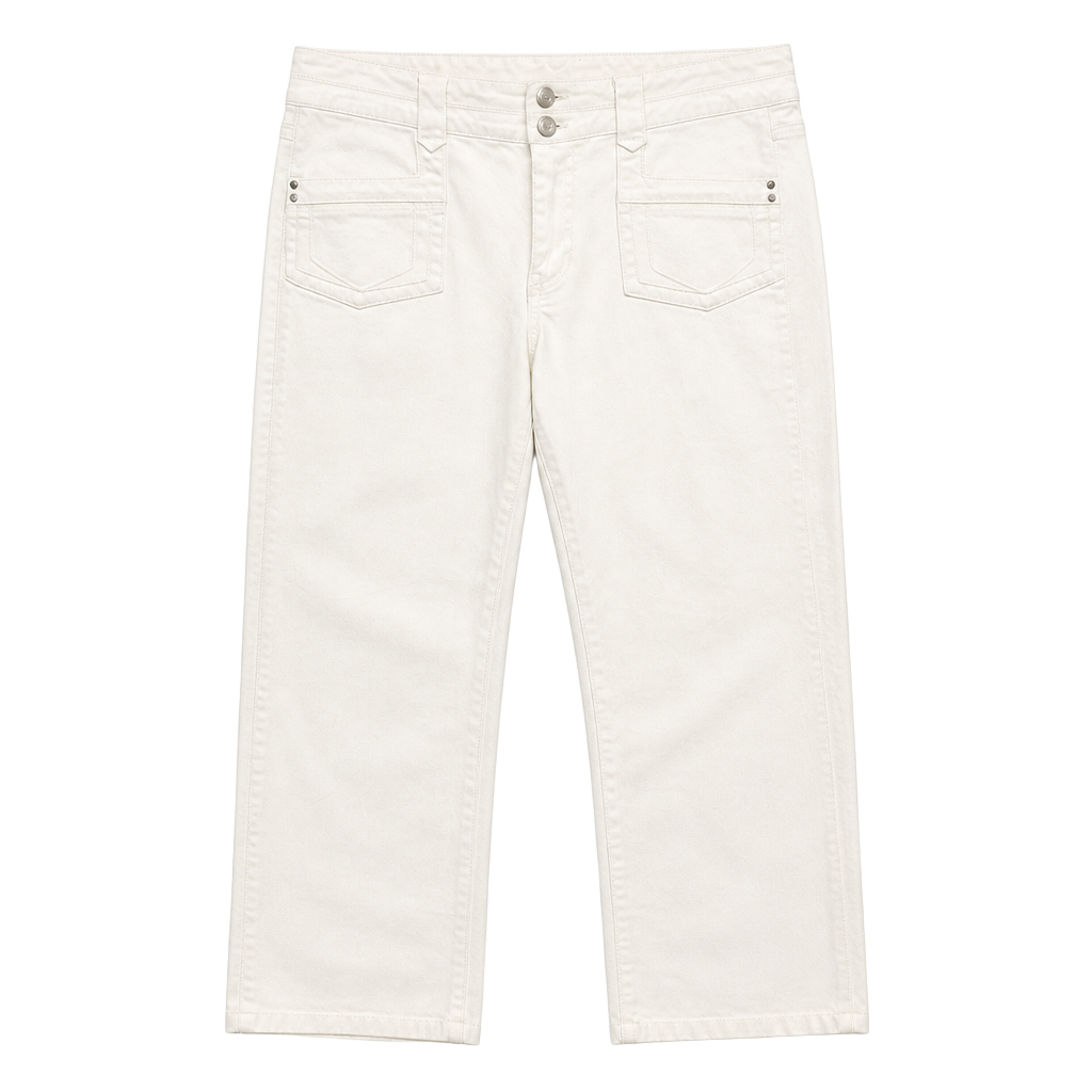 Women’s White House Black Market White Denim Utility Pocket Pants Size 12R 1
