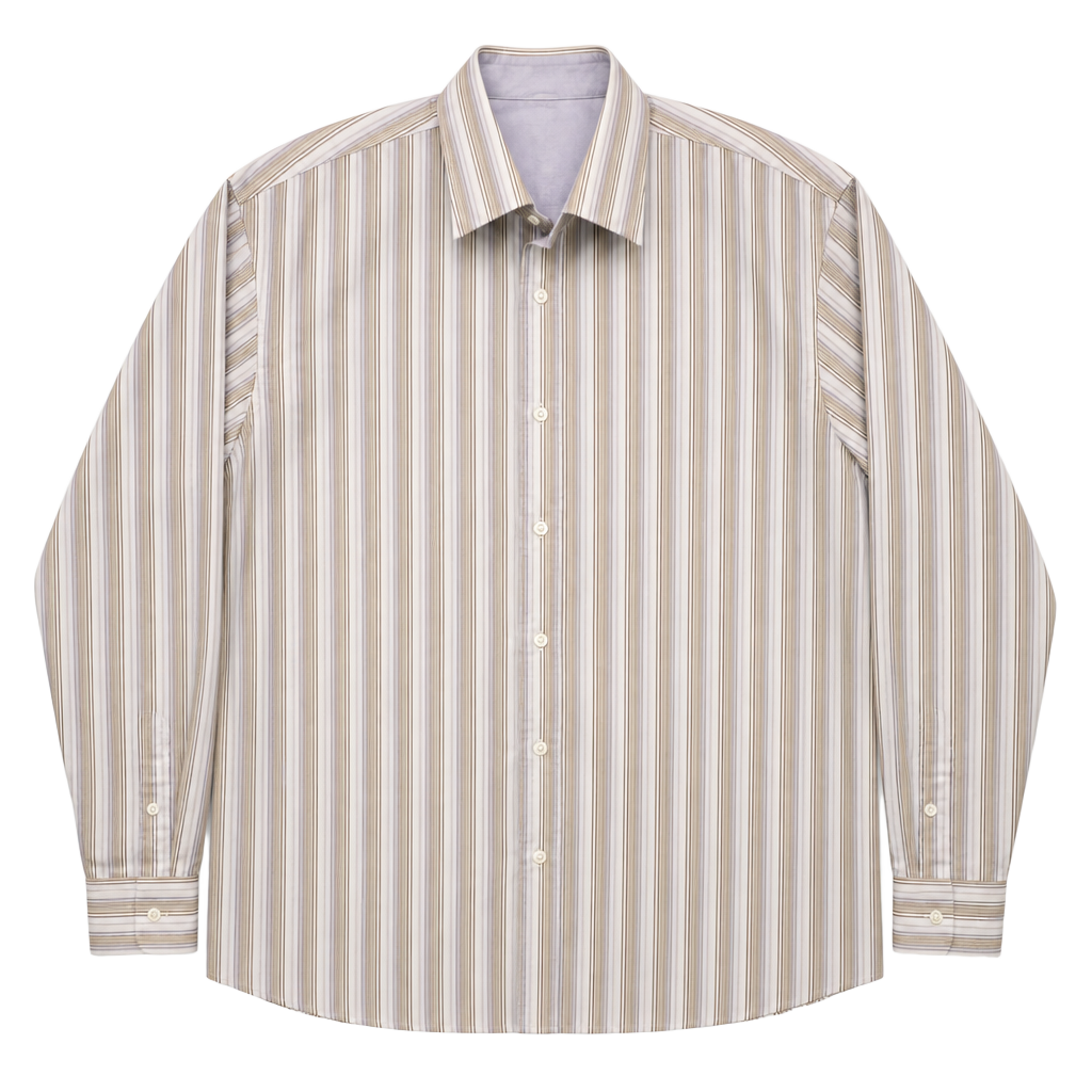 Pronto Uomo Men's XL Long Sleeve Striped Button Down Dress Shirt 1