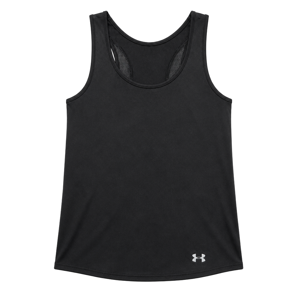 Under Armour HeatGear Tank Top Size L Black Workout Athletic 1