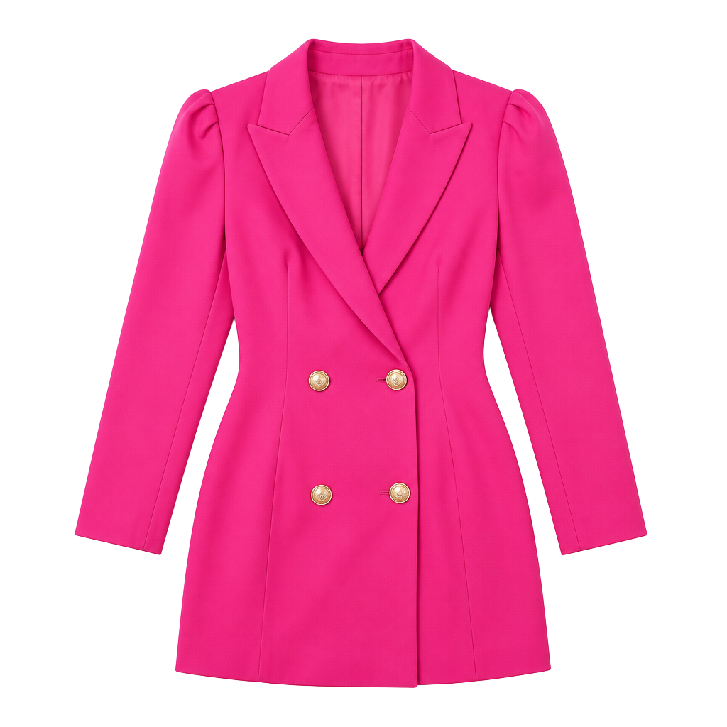KaFé Design Double Breasted Blazer Dress Hot Pink
Size S-M 1