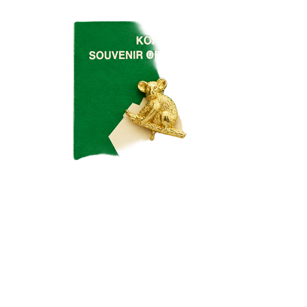 D.S. Horne Koala Souvenir Of Australia Gold Tone Lapel Pin 1