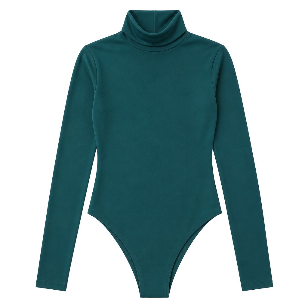 Lululemon Wundermost Ultra-Soft Nulu Turtleneck Bodysuit - Storm Teal 1
