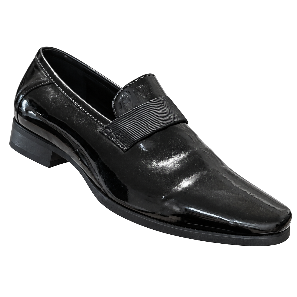 Calvin Klein Bernard Patent Loafer Size 10 Black Slip-On Shoes 1