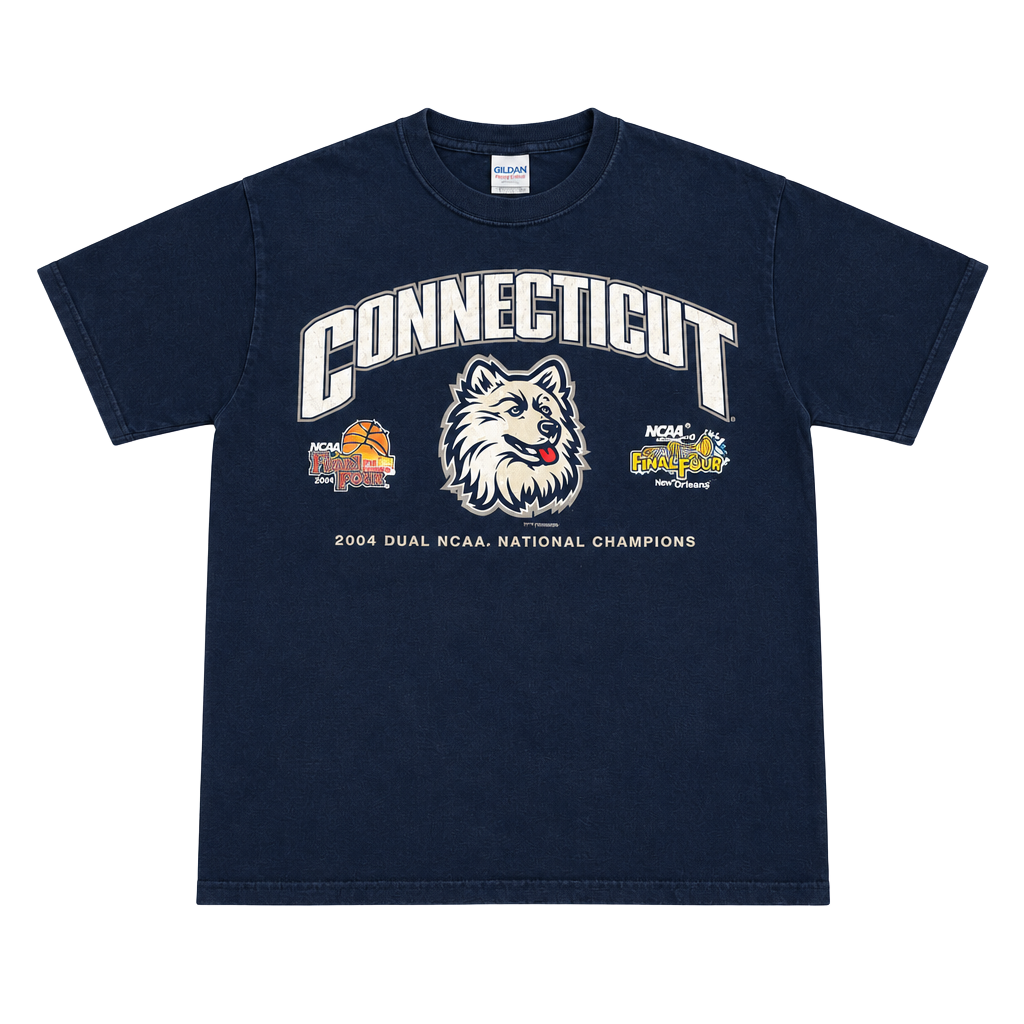 VTG Youth Connecticut 2004 Dual NCAA National Champions Final Four Tee Shirt 1