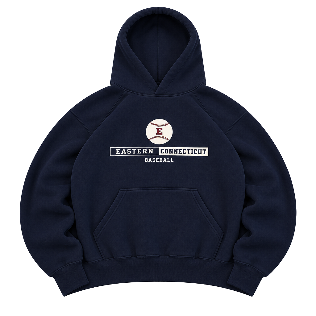 Eastern Connecticut State Warriors Baseball Hoodie Navy 1