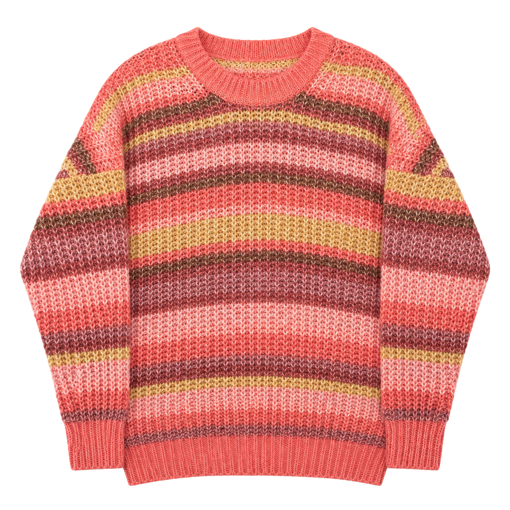 American Eagle Striped Chunky Knit Sweater Size S Multicolor 1