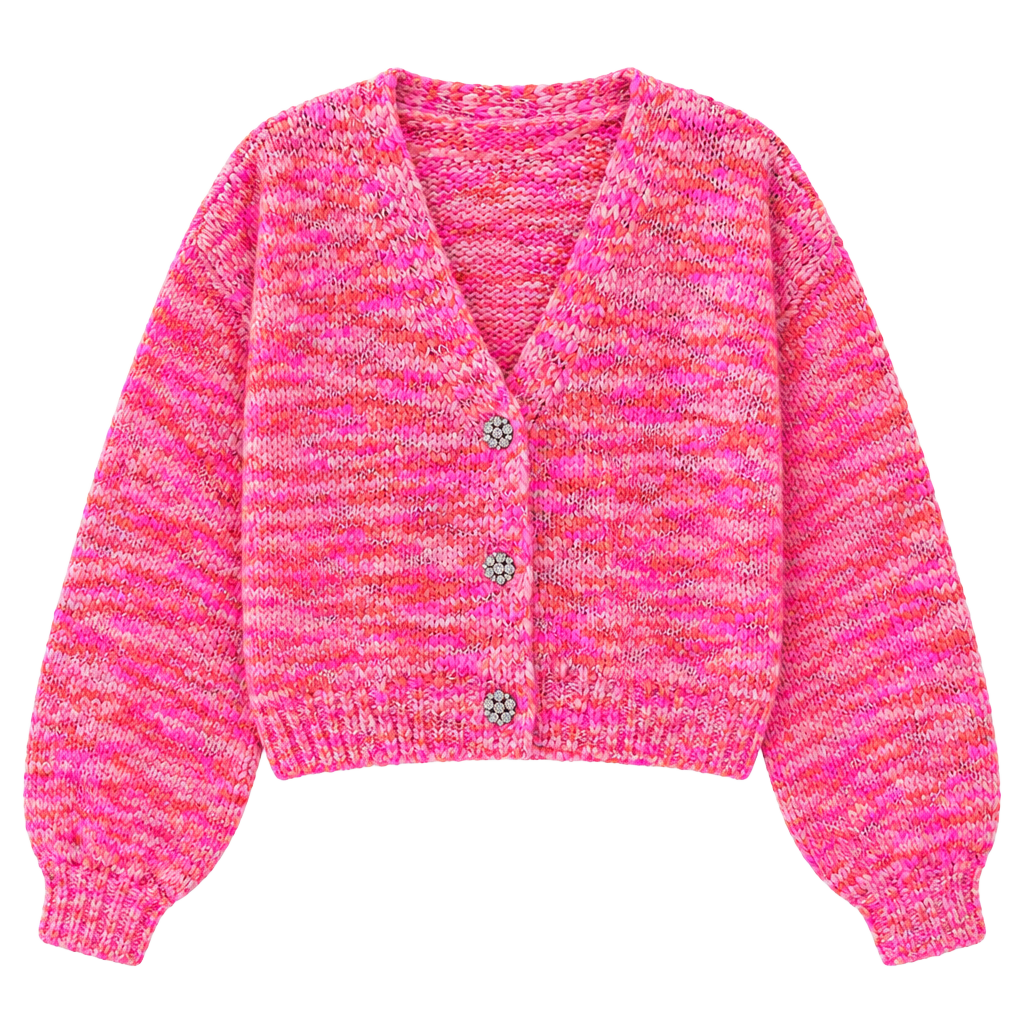 Wild Fable Pink Spacedye Crop Cardigan 1