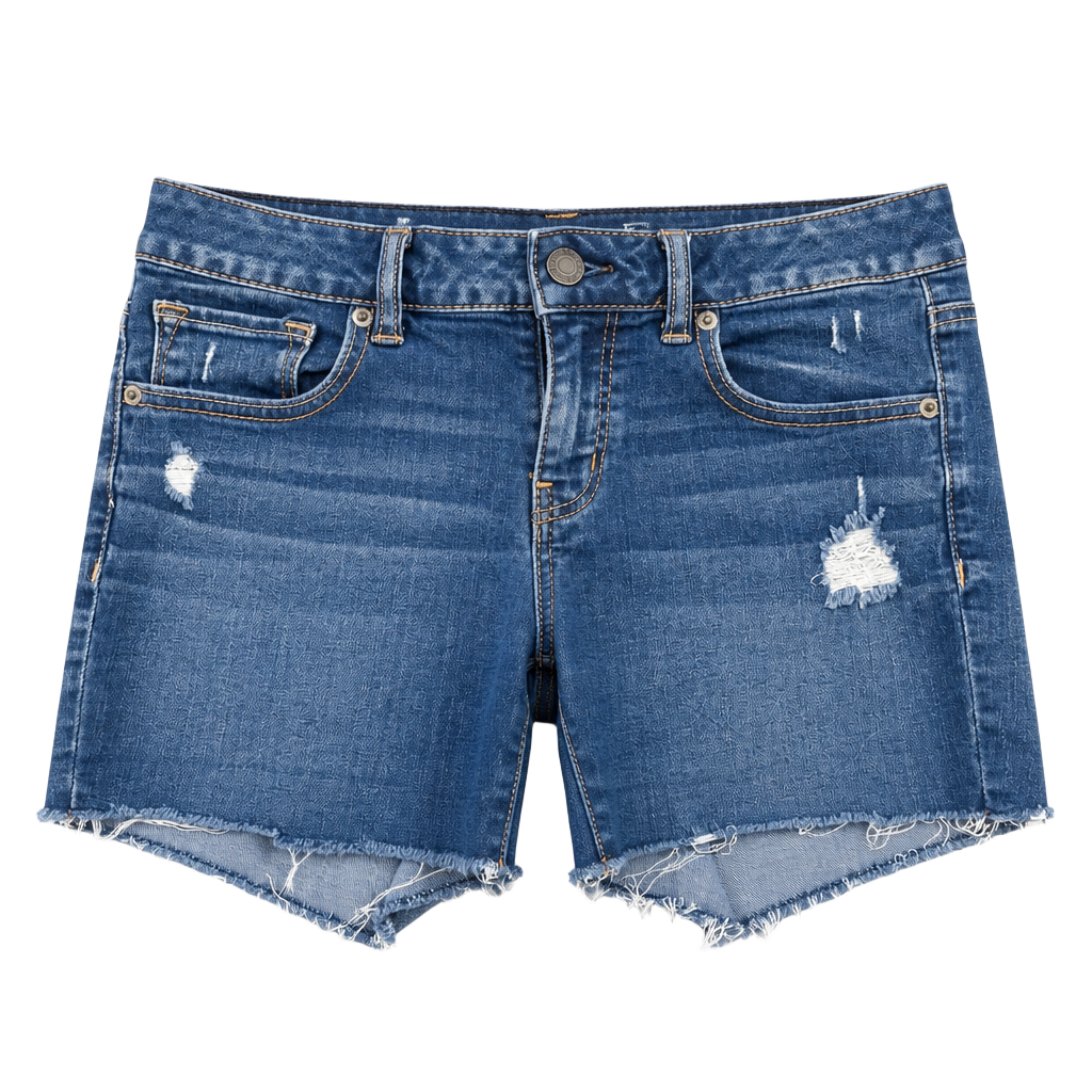 American Eagle Women's Super Stretch Distressed Denim Cutoff Shorts Size 8 1