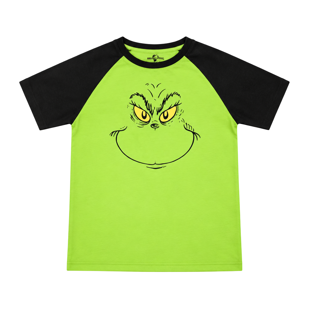 Universal Studios The Grinch Raglan T-Shirt Size 2XL Green Black 1