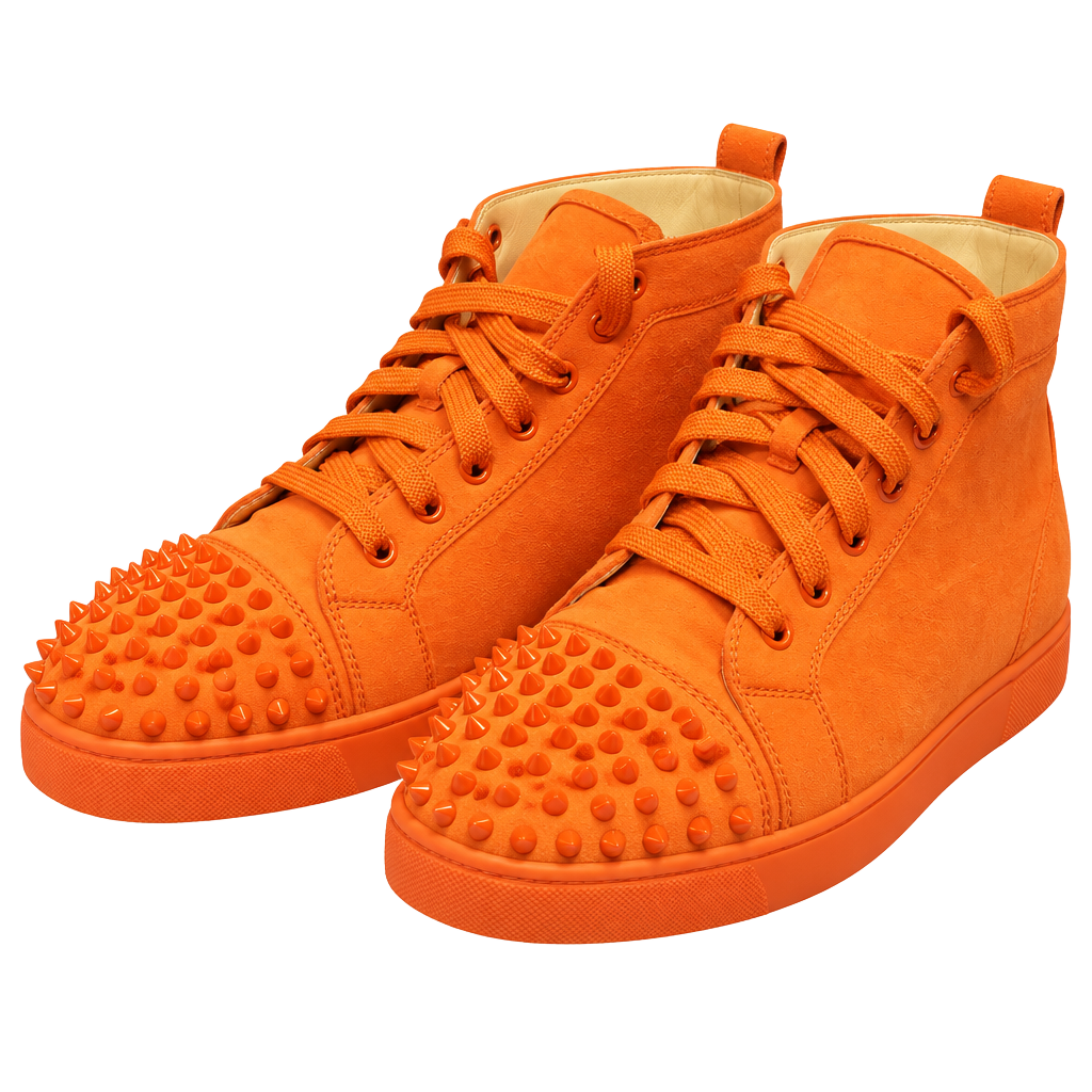 CHRISTIAN LOUBOUTIN Capucine Lou Spikes Suede Sneakers 1
