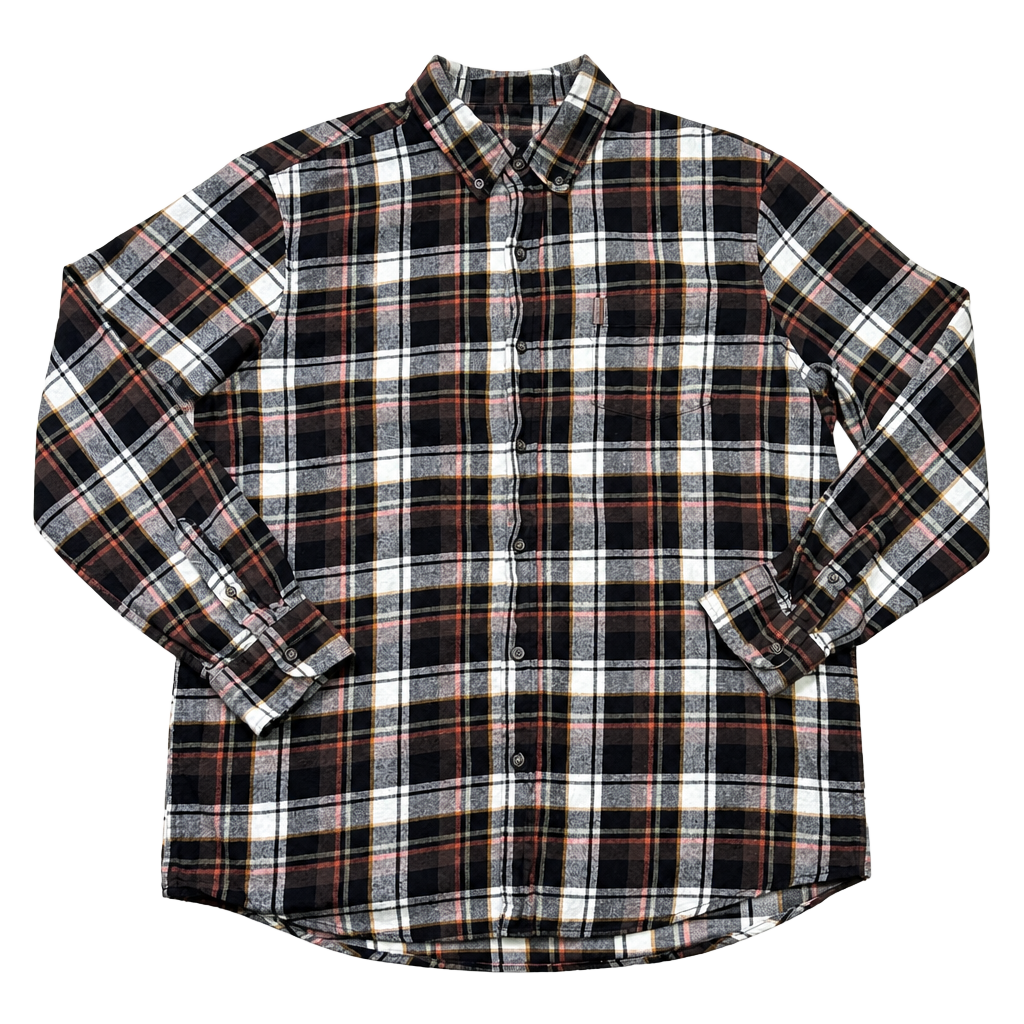 Chaps Est. 1978 Brushed Flannel Plaid Shirt Large 1