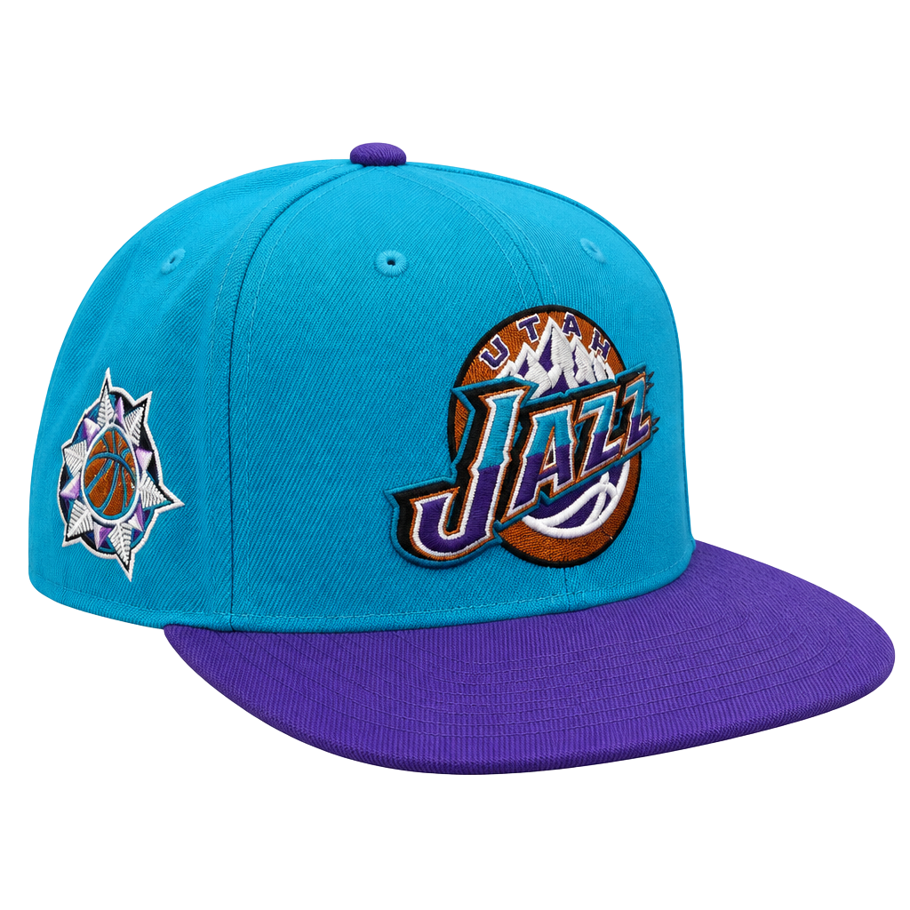 Mitchell & Ness Utah Jazz Hardwood Classics Fitted Hat Size 7 3/4 1
