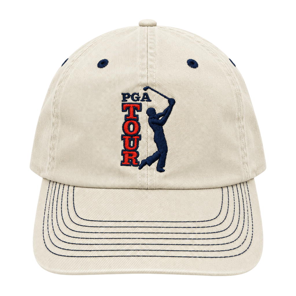 The Game PGA Tour Hat Beige Dad Cap 1