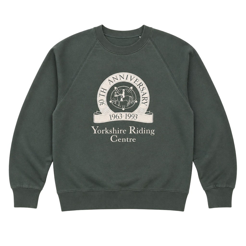 VINTAGE Jerzees Yorkshire Riding Centre 30th Anniversary Sweatshirt Size L 1