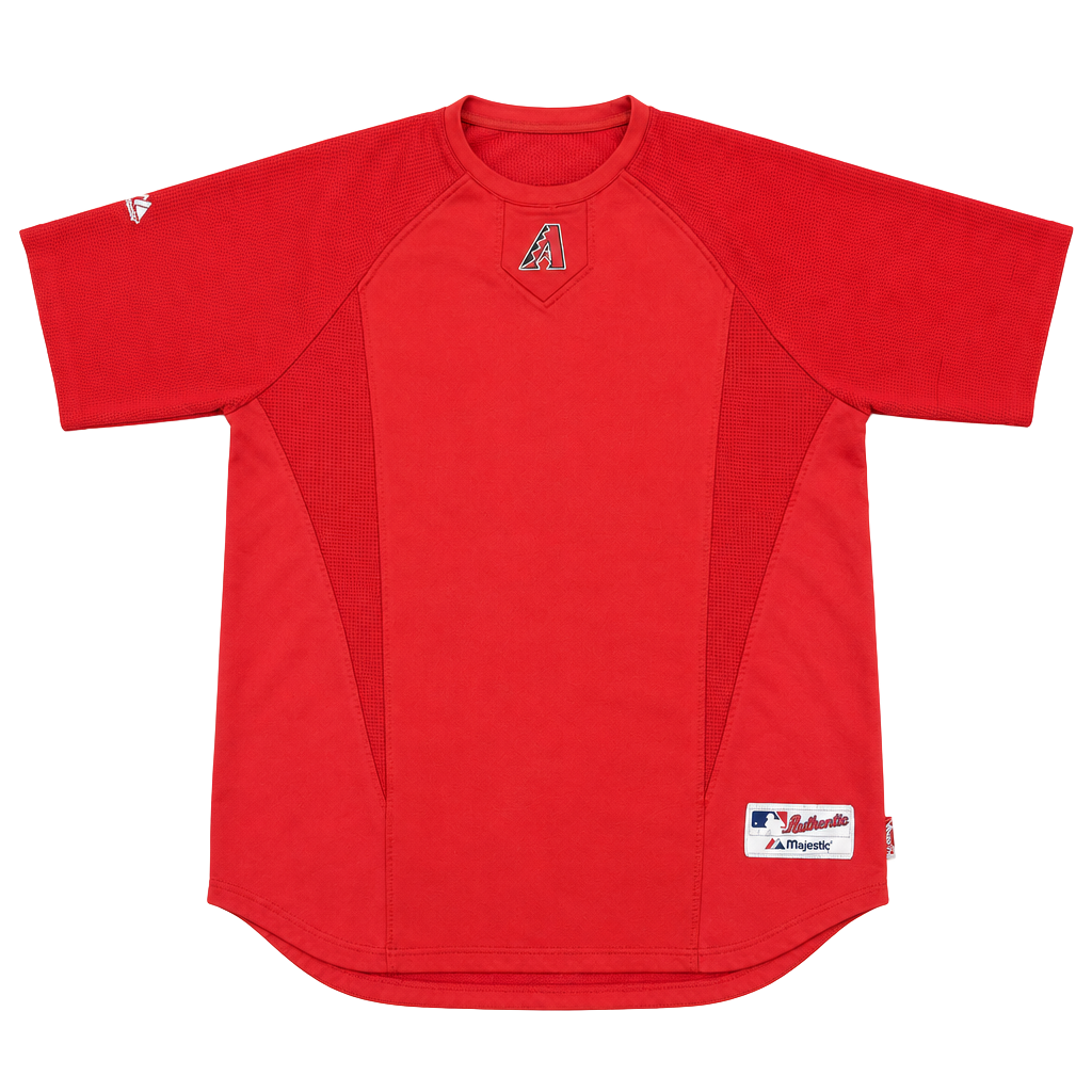 Majestic MLB Arizona Diamondbacks Therma Base Jersey Red Short Sleeve Size XL 1