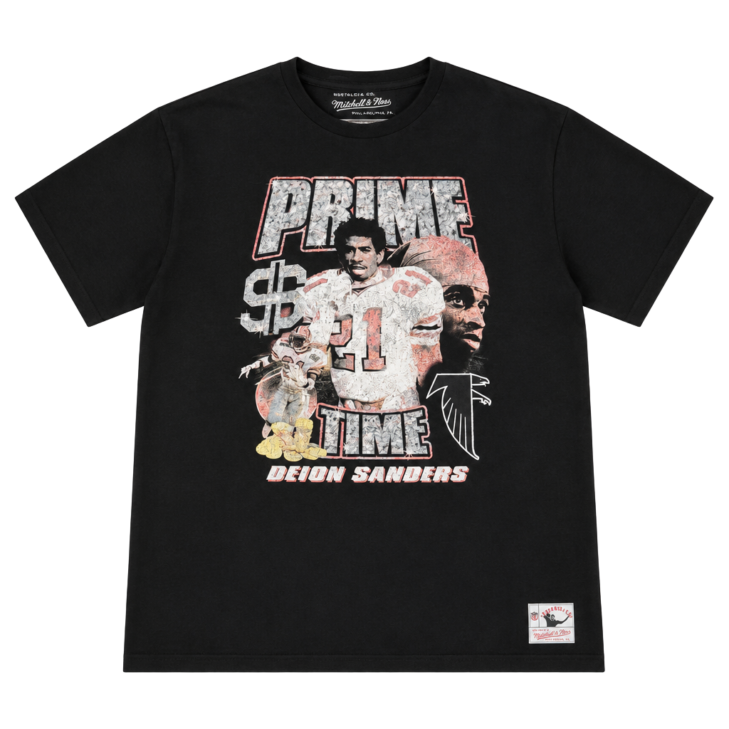Mitchell & Ness Deion Sanders Prime Time T-Shirt Size L Black 1