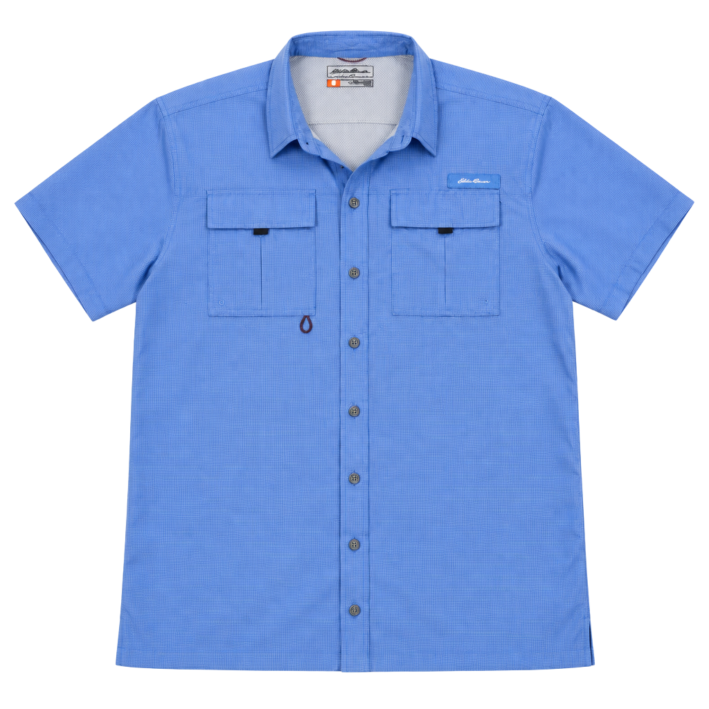Eddie Bauer Short Sleeve Fishing Shirt T2XL Classic Blue 1
