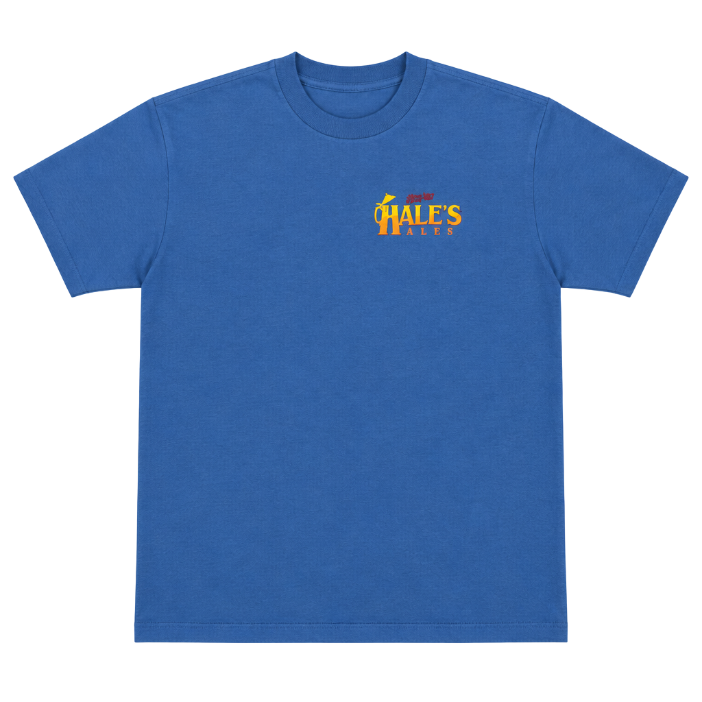 VTG single stitch Hale's Ales T-Shirt Size 2X Blue Cotton Vintage Graphic Tee 1