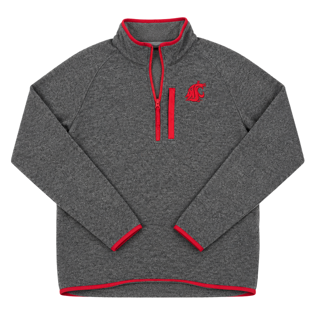 Columbia WSU Cougars Canyon Point Half-Zip Fleece Size L Gray 1
