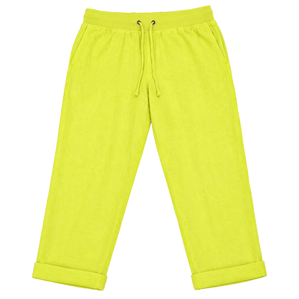 Chico's Lounge Pants Size 0 Yellow Drawstring Crop Joggers 1