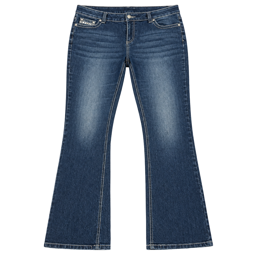 Zco Jeans Embroidered Cross Rhinestone Bootcut Denim Size 30 1