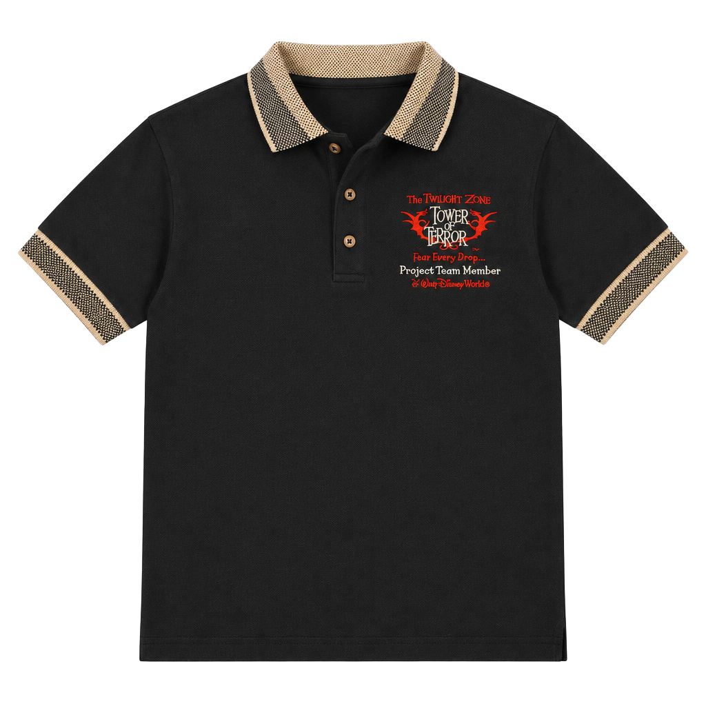 Disney Tower of Terror Polo Size XL Black Project Team Member 1