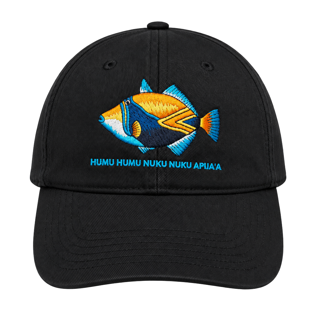 Surfware Humuhumunukunukuapua'a Fish Snapback Hat Black Hawaii 1