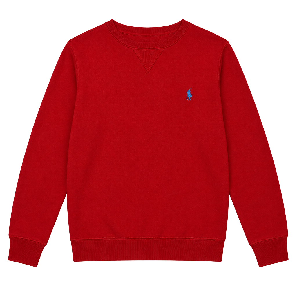 Polo Ralph Lauren Sweatshirt Crewneck Men's Size L Red Blue Pony Pullover 1
