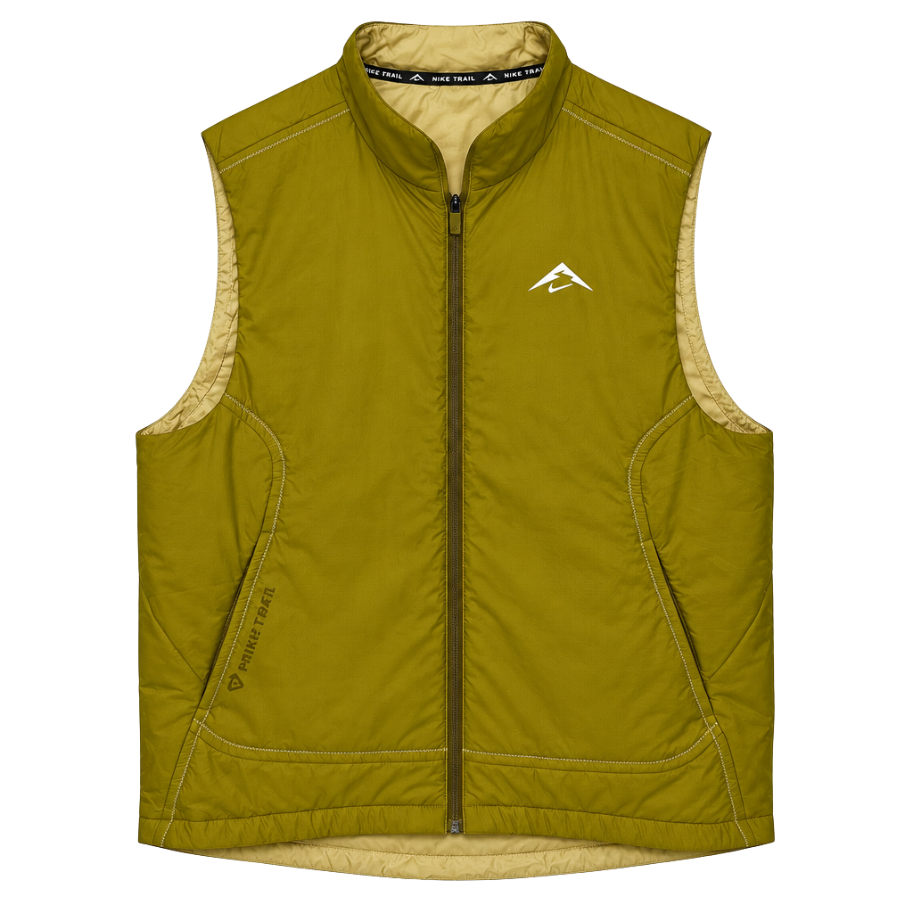 Nike Trail PrimaLoft Men's Therma-FIT Running Vest M Gold FZ0001-716 Excellent 1