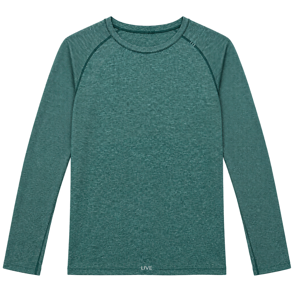 Lululemon Shirt Mens Medium M Green Metal Vent Tech Long Sleeve Performance 1
