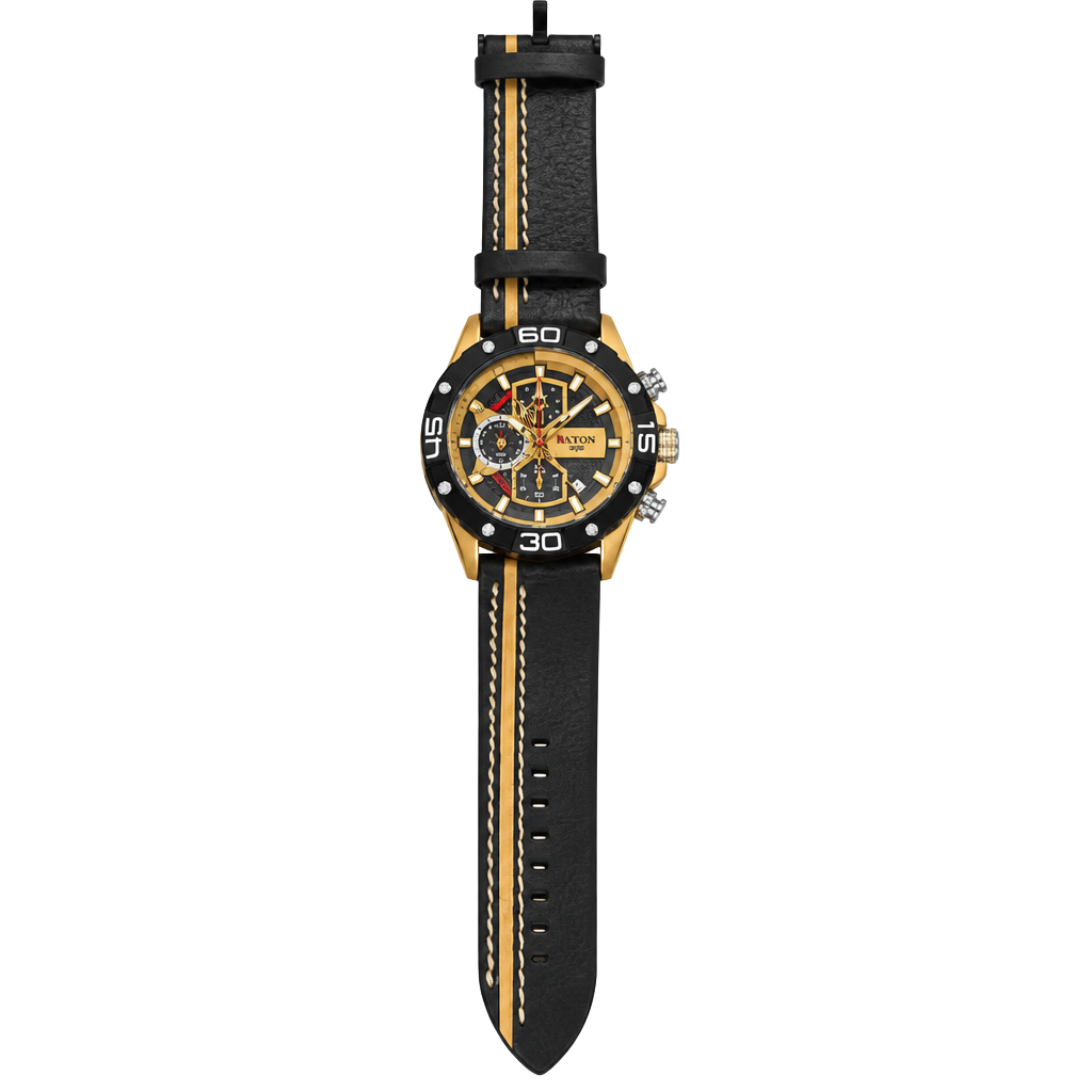 Naviforce NF8018 Chronograph Watch Rose Gold Black 1