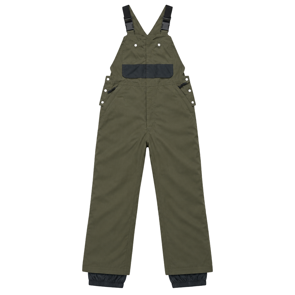 Vintage Killer Loop Snow Bib Overalls Olive Green Small 1