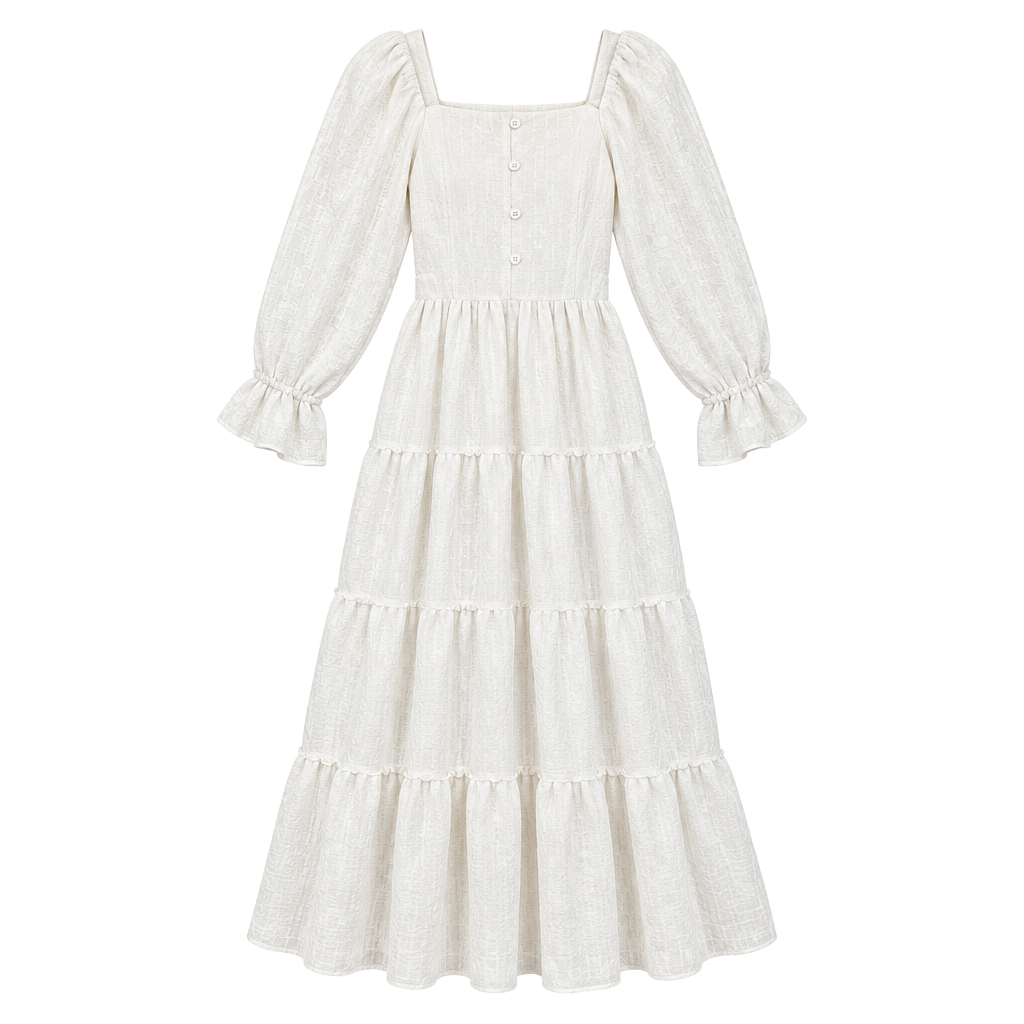 Mia Joy Joyfolie Boho Western Style Maxi Dress Size 12 Ivory 1