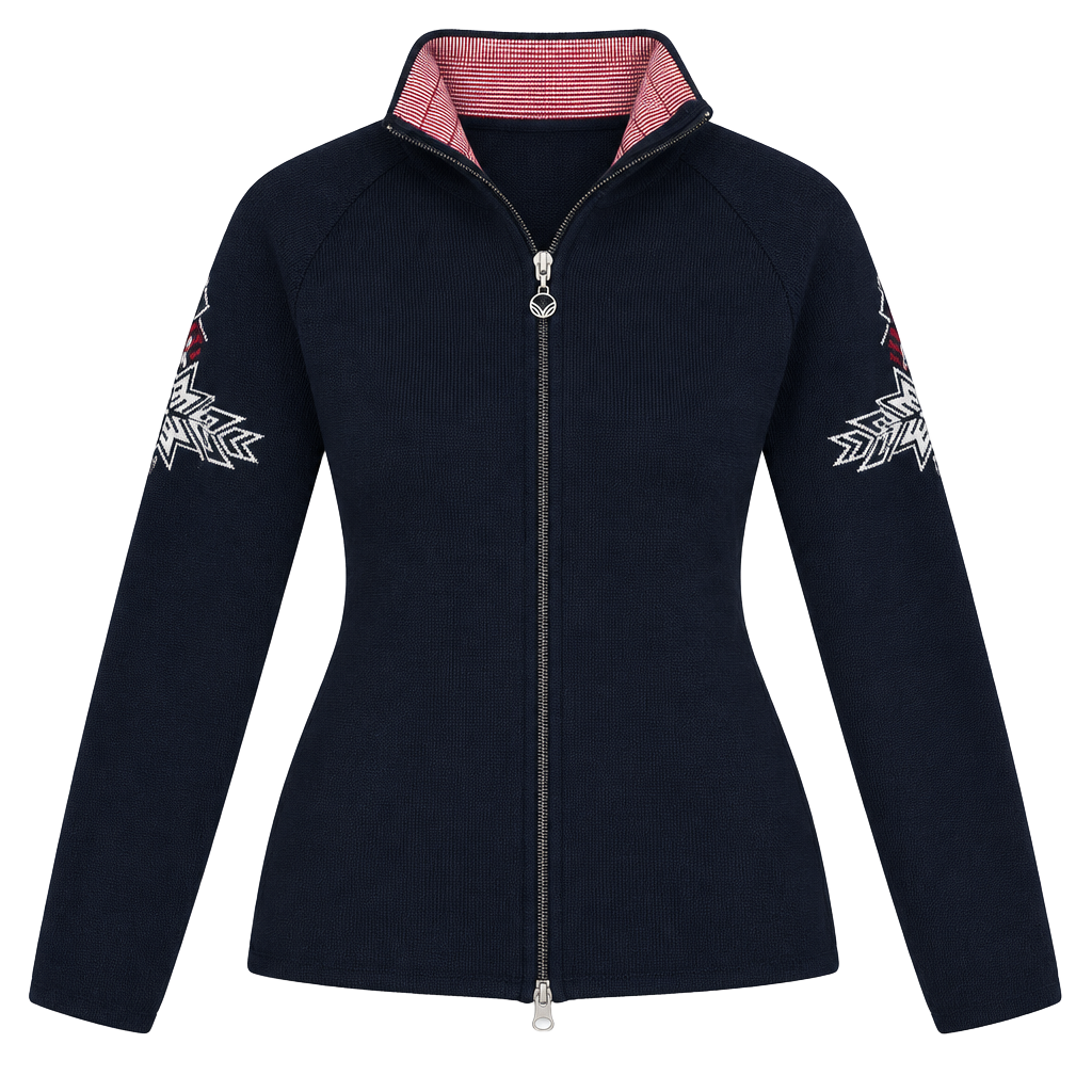 NWT Dale Of Norway OL Spirit Feminine Jacket 100% Wool Size XS Navy 1