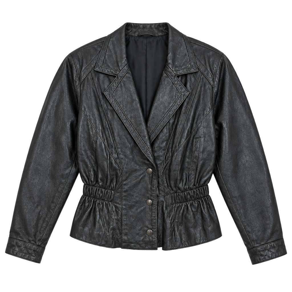 Vintage Maggie Lawrence Leather Jacket Size L Black 1