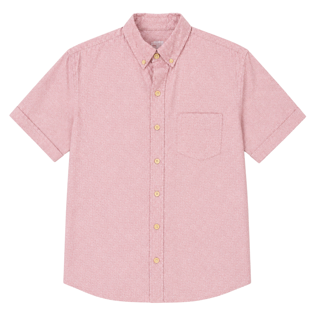 Kennington Ltd Short Sleeve Button Down Shirt Size M Pink Floral Print 1