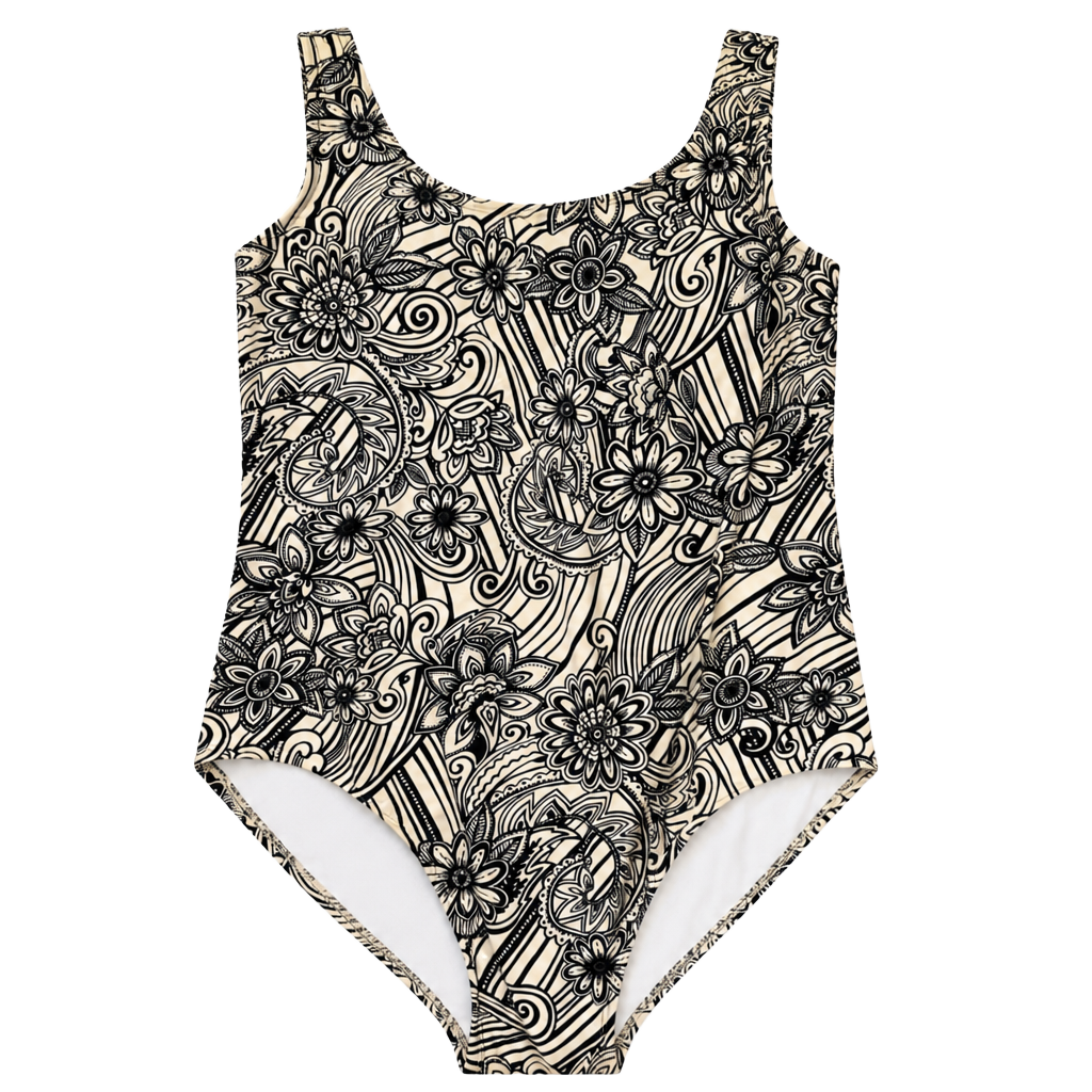 Catalina Women's Plus Size Black and White Print One-Piece Swimsuit Size 1X 1