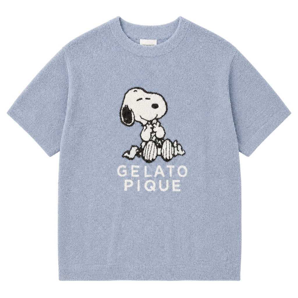NWT Gelato Pique Peanuts Homme Men's Snoopy Smoothie Jacquard Pullover 1