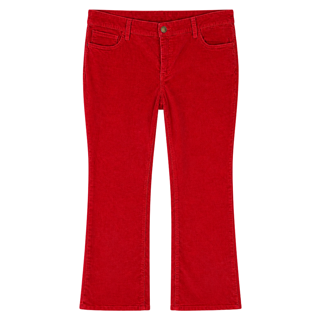 Style & Co Red Corduroy Bootcut Pants Stretch Size 14 1