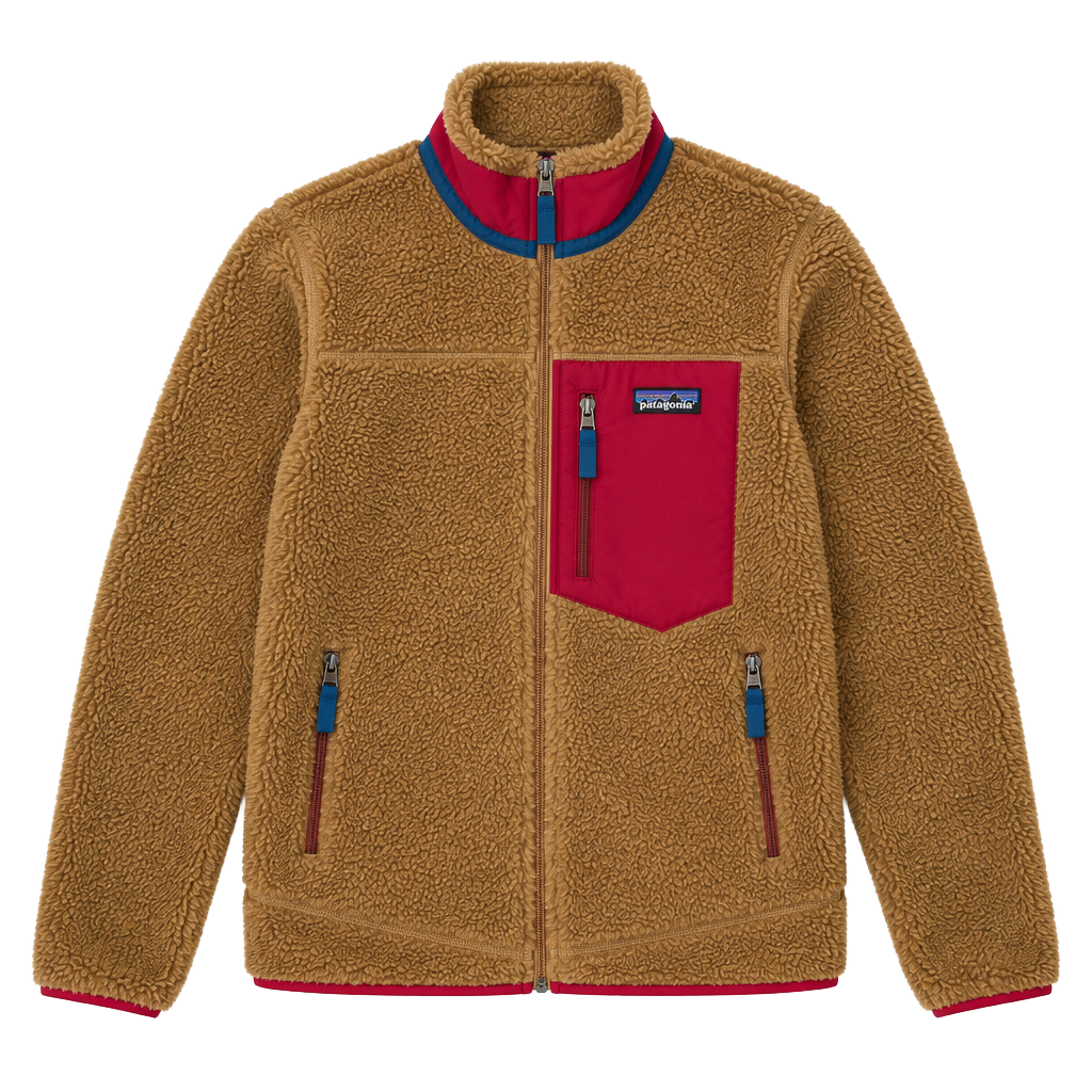 Patagonia Classic Retro-X Jacket Size S Nest Brown Wax Red 1